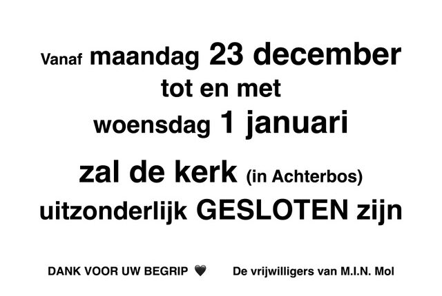 Aankondiging!